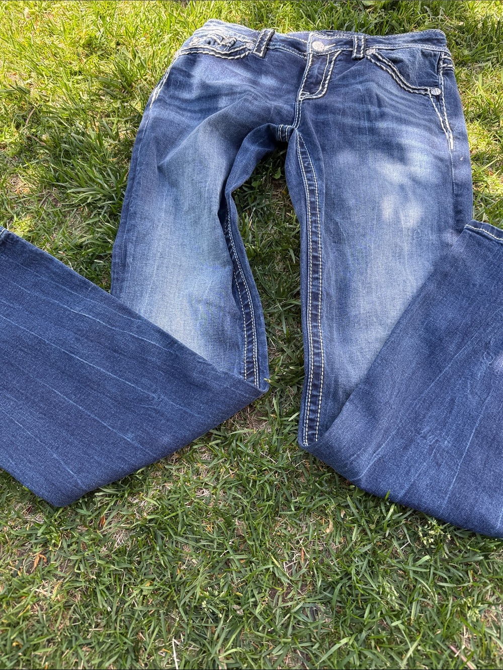 Miss Me Embroidered Dark Indigo Jeans